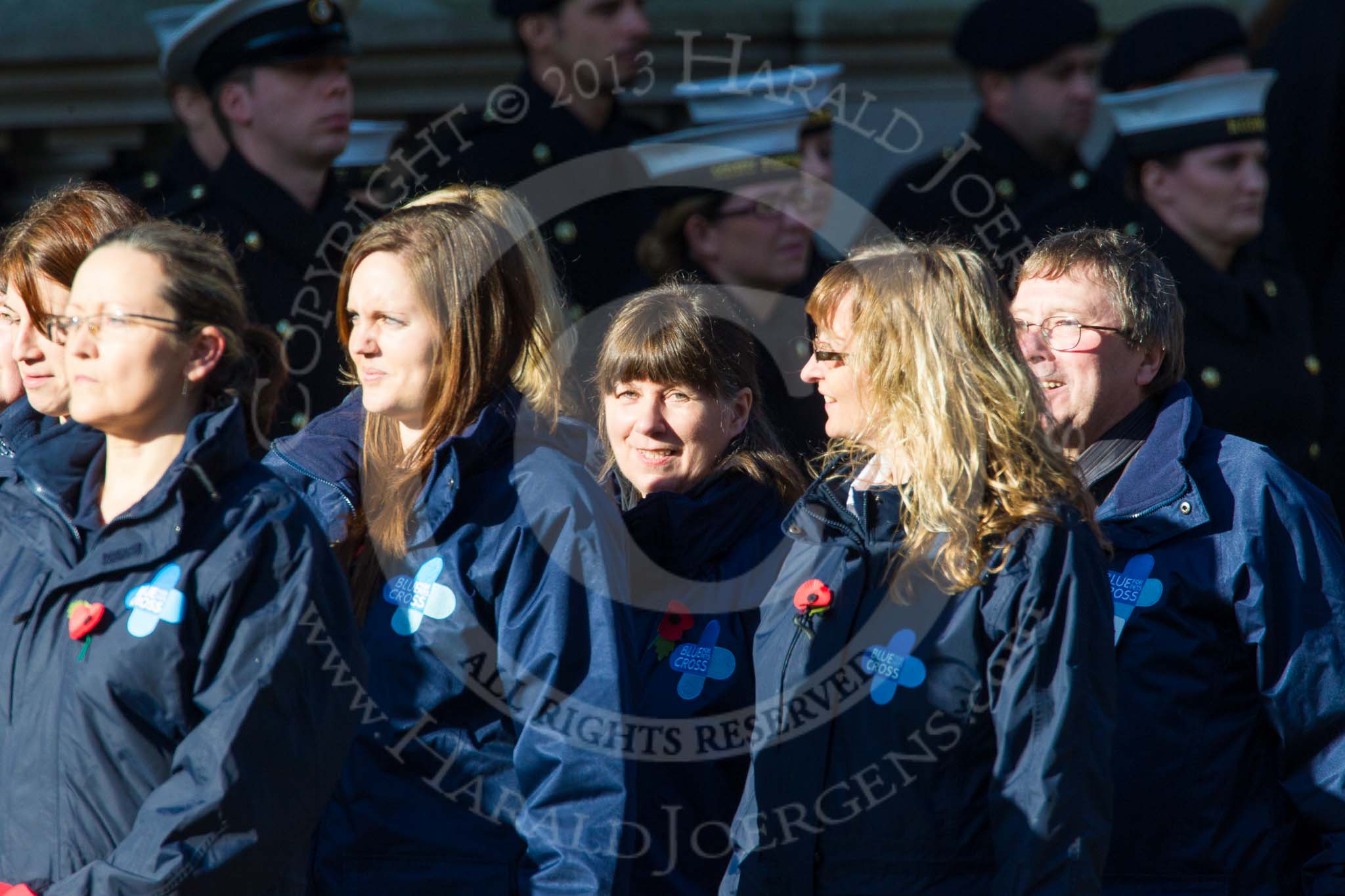 Remembrance Sunday at the Cenotaph in London 2014: Group M26 - The Blue Cross.
Press stand opposite the Foreign Office building, Whitehall, London SW1,
London,
Greater London,
United Kingdom,
on 09 November 2014 at 12:18, image #2199