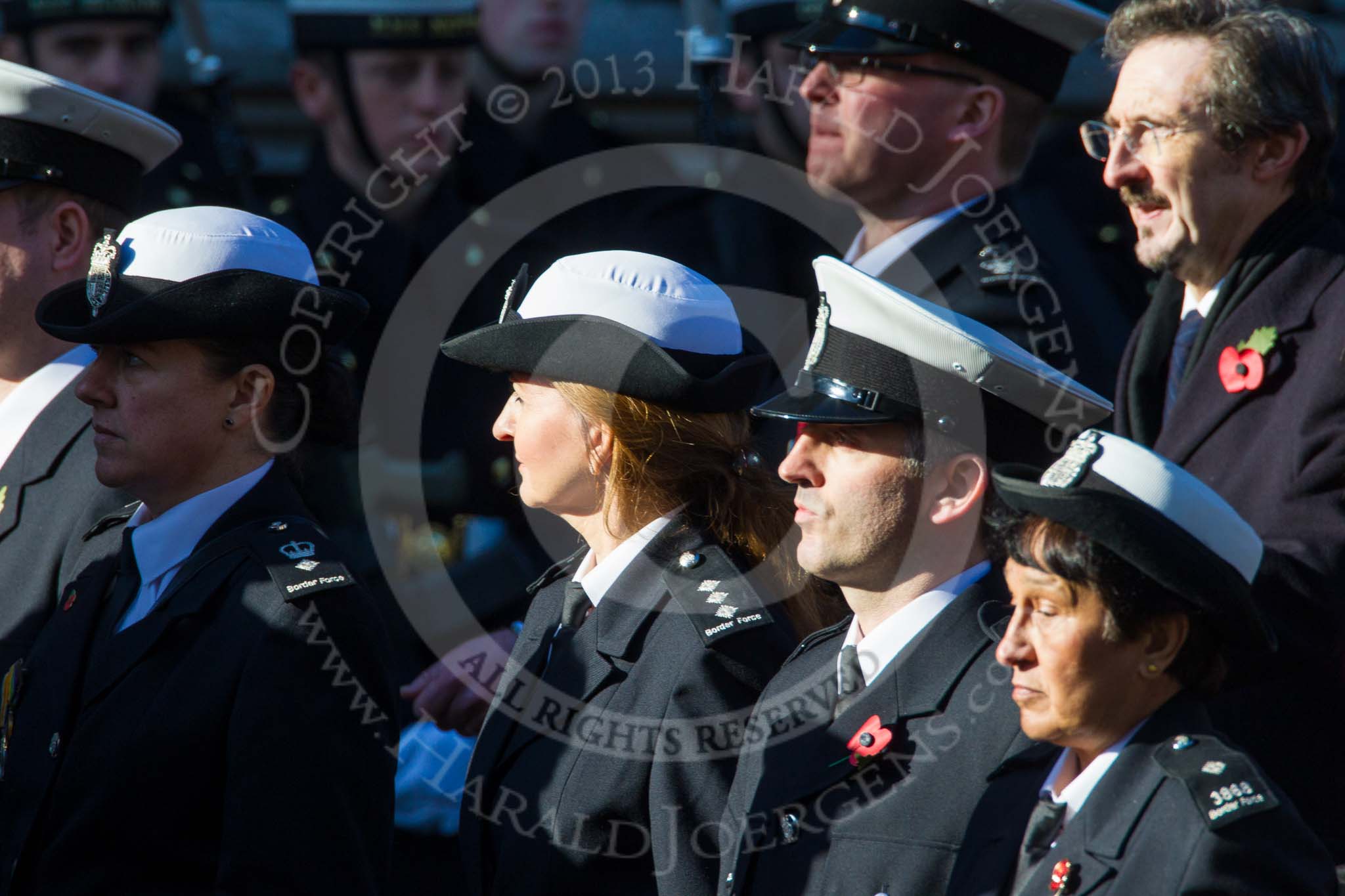 Remembrance Sunday at the Cenotaph in London 2014: Group M?? - HMRC.
Press stand opposite the Foreign Office building, Whitehall, London SW1,
London,
Greater London,
United Kingdom,
on 09 November 2014 at 12:22, image #2384