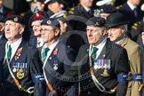 Remembrance Sunday at the Cenotaph in London 2014: Group D11 - Army Dog Unit Northern Ireland Association.
Press stand opposite the Foreign Office building, Whitehall, London SW1,
London,
Greater London,
United Kingdom,
on 09 November 2014 at 11:44, image #354