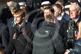 Remembrance Sunday at the Cenotaph in London 2014: Group D18 - Commando Veterans Association.
Press stand opposite the Foreign Office building, Whitehall, London SW1,
London,
Greater London,
United Kingdom,
on 09 November 2014 at 11:45, image #383