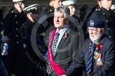 Remembrance Sunday at the Cenotaph in London 2014: Group F11 - National Pigeon War Service.
Press stand opposite the Foreign Office building, Whitehall, London SW1,
London,
Greater London,
United Kingdom,
on 09 November 2014 at 11:57, image #991
