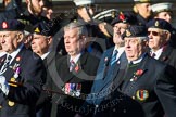 Remembrance Sunday at the Cenotaph in London 2014: Group F12- National Service Veterans Alliance.
Press stand opposite the Foreign Office building, Whitehall, London SW1,
London,
Greater London,
United Kingdom,
on 09 November 2014 at 11:57, image #997