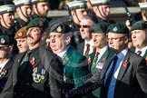 Remembrance Sunday at the Cenotaph in London 2014: Group A9 - Royal Green Jackets Association.
Press stand opposite the Foreign Office building, Whitehall, London SW1,
London,
Greater London,
United Kingdom,
on 09 November 2014 at 12:01, image #1198