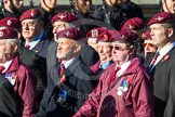 Remembrance Sunday at the Cenotaph in London 2014: Group A10 - Parachute Regimental Association.
Press stand opposite the Foreign Office building, Whitehall, London SW1,
London,
Greater London,
United Kingdom,
on 09 November 2014 at 12:01, image #1221