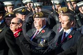 Remembrance Sunday at the Cenotaph in London 2014: Group A19 - Scots Guards Association.
Press stand opposite the Foreign Office building, Whitehall, London SW1,
London,
Greater London,
United Kingdom,
on 09 November 2014 at 12:03, image #1325