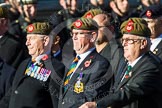 Remembrance Sunday at the Cenotaph in London 2014: Group A34 - The Duke of Lancaster's Regimental Association.
Press stand opposite the Foreign Office building, Whitehall, London SW1,
London,
Greater London,
United Kingdom,
on 09 November 2014 at 12:05, image #1430