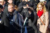 Remembrance Sunday at the Cenotaph in London 2014: Group A36 - The Staffordshire Regiment.
Press stand opposite the Foreign Office building, Whitehall, London SW1,
London,
Greater London,
United Kingdom,
on 09 November 2014 at 12:06, image #1478