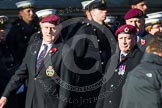 Remembrance Sunday at the Cenotaph in London 2014: Group B10 - Airborne Engineers Association.
Press stand opposite the Foreign Office building, Whitehall, London SW1,
London,
Greater London,
United Kingdom,
on 09 November 2014 at 12:08, image #1595