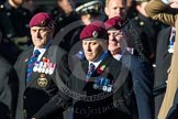 Remembrance Sunday at the Cenotaph in London 2014: Group B10 - Airborne Engineers Association.
Press stand opposite the Foreign Office building, Whitehall, London SW1,
London,
Greater London,
United Kingdom,
on 09 November 2014 at 12:08, image #1603