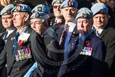 Remembrance Sunday at the Cenotaph in London 2014: Group B12 - Army Air Corps Association.
Press stand opposite the Foreign Office building, Whitehall, London SW1,
London,
Greater London,
United Kingdom,
on 09 November 2014 at 12:09, image #1629