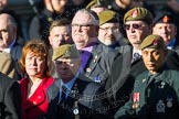 Remembrance Sunday at the Cenotaph in London 2014: Group B16 - Royal Pioneer Corps Association.
Press stand opposite the Foreign Office building, Whitehall, London SW1,
London,
Greater London,
United Kingdom,
on 09 November 2014 at 12:10, image #1690