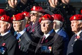 Remembrance Sunday at the Cenotaph in London 2014: Group B20 - Royal Military Police Association.
Press stand opposite the Foreign Office building, Whitehall, London SW1,
London,
Greater London,
United Kingdom,
on 09 November 2014 at 12:11, image #1749