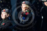 Remembrance Sunday at the Cenotaph in London 2014: Group B25 - Queen Alexandra's Royal Army Nursing Corps Association.
Press stand opposite the Foreign Office building, Whitehall, London SW1,
London,
Greater London,
United Kingdom,
on 09 November 2014 at 12:11, image #1799