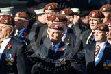 Remembrance Sunday at the Cenotaph in London 2014: Group B29 - Queen's Royal Hussars (The Queen's Own & Royal Irish).
Press stand opposite the Foreign Office building, Whitehall, London SW1,
London,
Greater London,
United Kingdom,
on 09 November 2014 at 12:12, image #1840