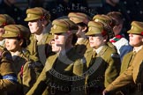 Remembrance Sunday at the Cenotaph in London 2014: Group M2 - First Aid Nursing Yeomanry (Princess Royal's Volunteers Corps).
Press stand opposite the Foreign Office building, Whitehall, London SW1,
London,
Greater London,
United Kingdom,
on 09 November 2014 at 12:15, image #1977