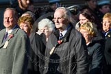 Remembrance Sunday at the Cenotaph in London 2014: Group M5 - Evacuees Reunion Association.
Press stand opposite the Foreign Office building, Whitehall, London SW1,
London,
Greater London,
United Kingdom,
on 09 November 2014 at 12:15, image #2014