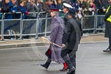 Remembrance Sunday at the Cenotaph in London 2014: The heads of the Army and Navy on the way to Downing Street.
Press stand opposite the Foreign Office building, Whitehall, London SW1,
London,
Greater London,
United Kingdom,
on 09 November 2014 at 09:54, image #20