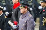 Remembrance Sunday at the Cenotaph in London 2014: Lieutenant Colonel David Bevan, equerry to HRH The Prince of Wales, singing at the service.
Press stand opposite the Foreign Office building, Whitehall, London SW1,
London,
Greater London,
United Kingdom,
on 09 November 2014 at 11:16, image #271