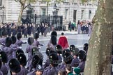Photo 1411091130575D29987HaraldJoergens Remembrance Sunday at the Cenotaph in London 2014: The Band of the Coldstream Guards repositions to give way for the veterans for the March Past.
Press stand opposite the Foreign Office building, Whitehall, London SW1,
London,
Greater London,
United Kingdom,
on 09 November 2014 at 11:30, image #315