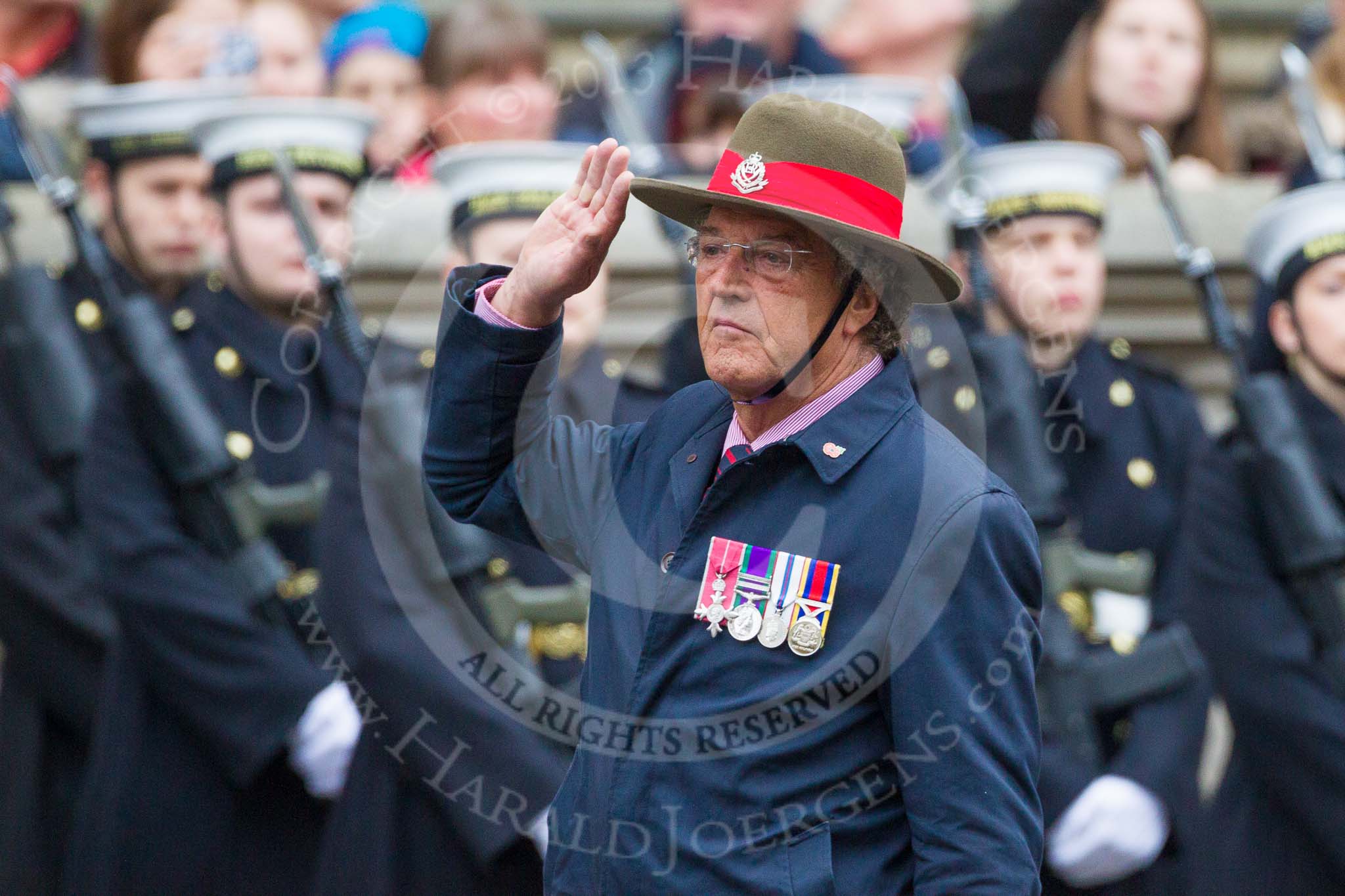 Remembrance Sunday at the Cenotaph 2015: Group B16, Royal Military Police Association.
Cenotaph, Whitehall, London SW1,
London,
Greater London,
United Kingdom,
on 08 November 2015 at 11:39, image #129