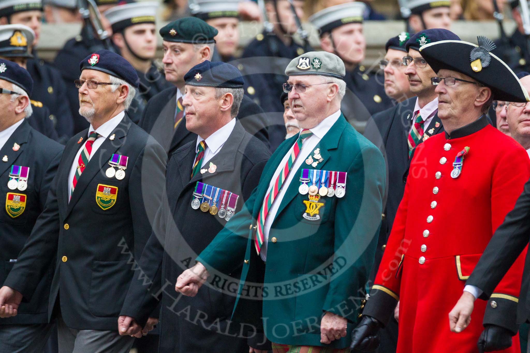 Remembrance Sunday at the Cenotaph 2015: Group B23, Royal Scots Dragoon Guards.
Cenotaph, Whitehall, London SW1,
London,
Greater London,
United Kingdom,
on 08 November 2015 at 11:40, image #176