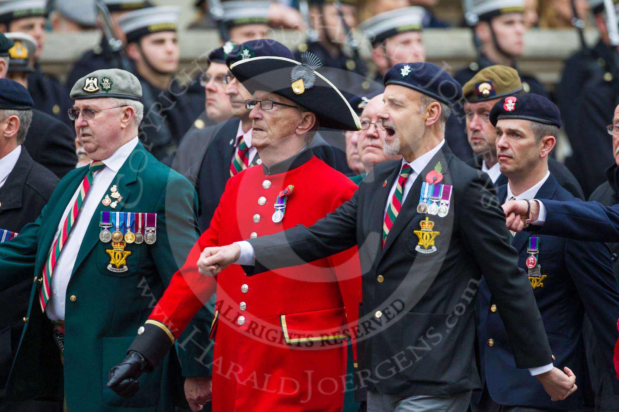 Remembrance Sunday at the Cenotaph 2015: Group B23, Royal Scots Dragoon Guards.
Cenotaph, Whitehall, London SW1,
London,
Greater London,
United Kingdom,
on 08 November 2015 at 11:40, image #177