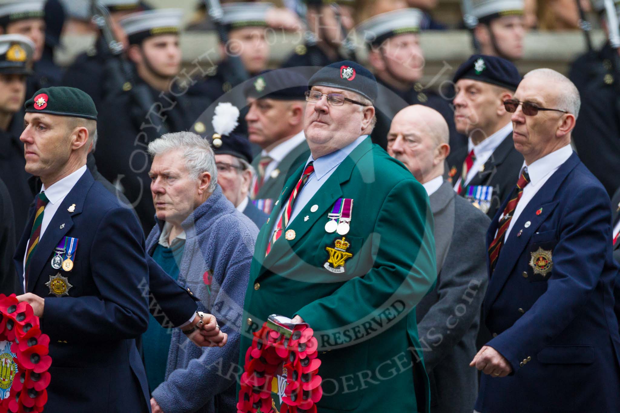 Remembrance Sunday at the Cenotaph 2015: Group B23, Royal Scots Dragoon Guards.
Cenotaph, Whitehall, London SW1,
London,
Greater London,
United Kingdom,
on 08 November 2015 at 11:40, image #180