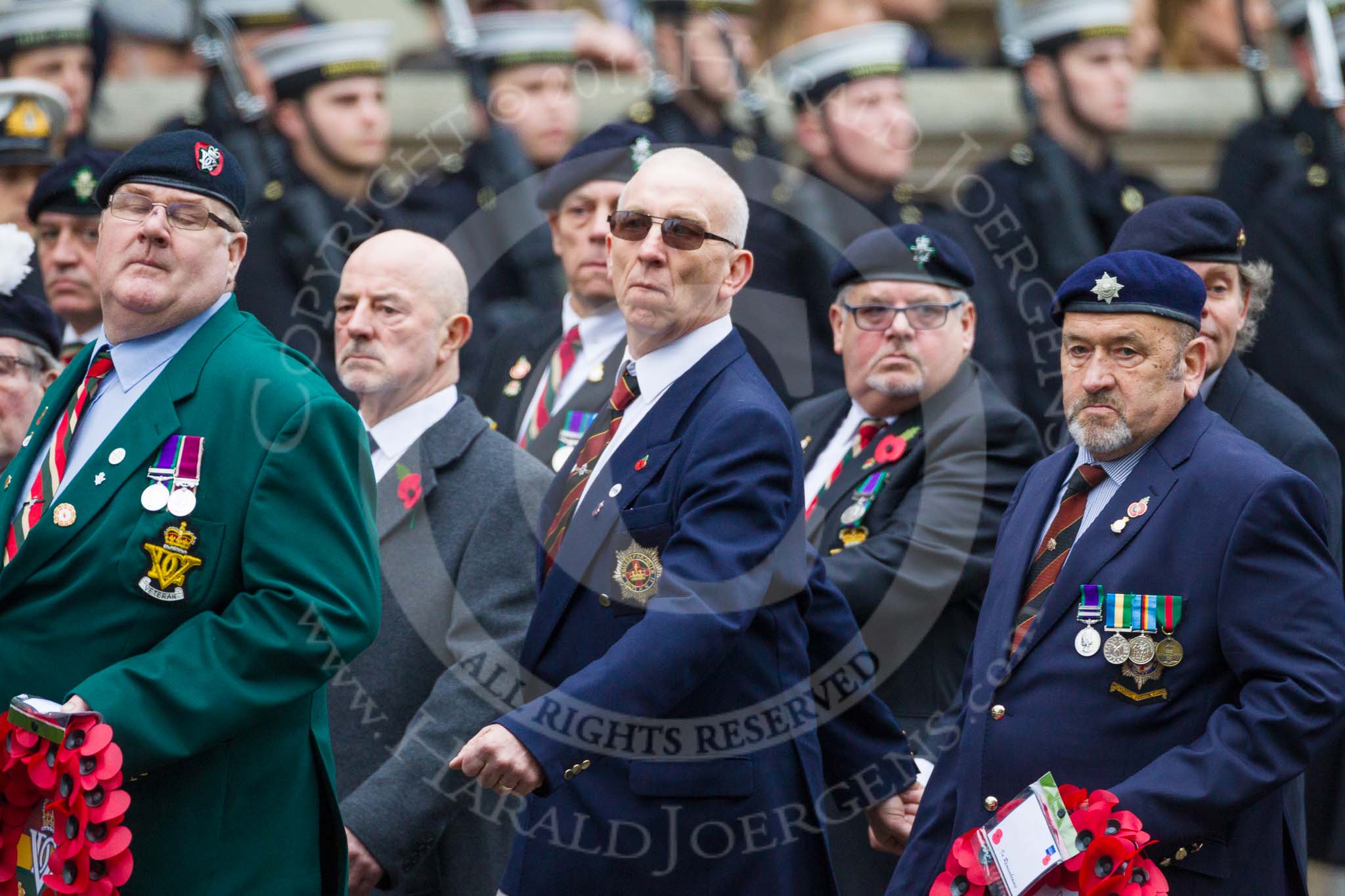 Remembrance Sunday at the Cenotaph 2015: Group B23, Royal Scots Dragoon Guards.
Cenotaph, Whitehall, London SW1,
London,
Greater London,
United Kingdom,
on 08 November 2015 at 11:41, image #181