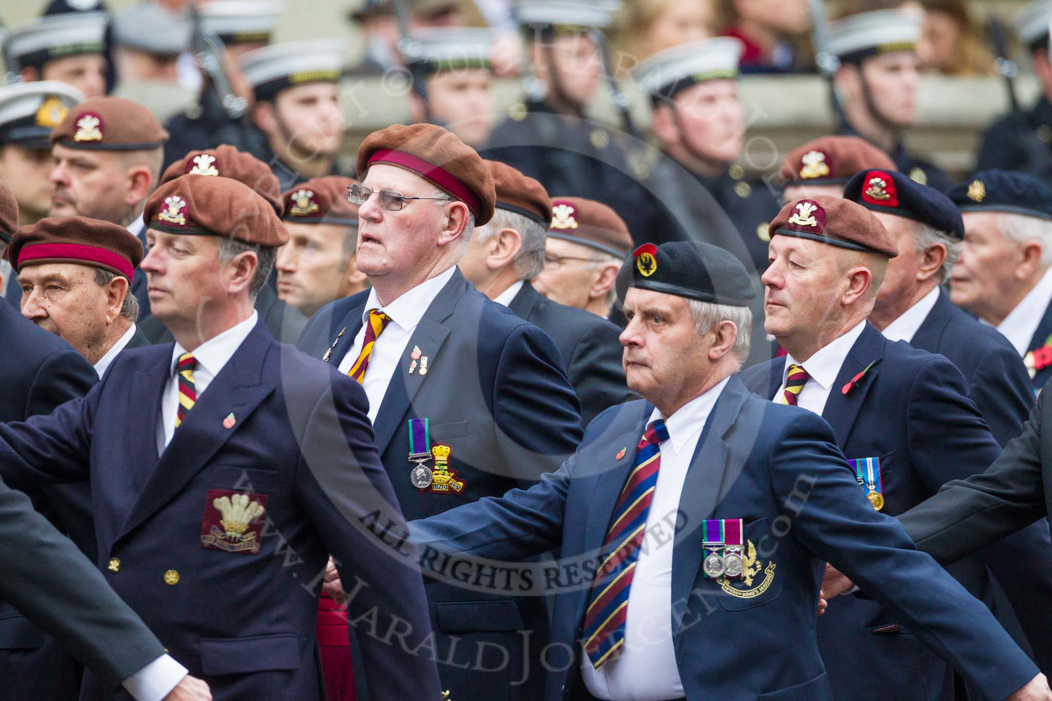 Remembrance Sunday at the Cenotaph 2015: Group B25, Kings Royal Hussars Regimental Association.
Cenotaph, Whitehall, London SW1,
London,
Greater London,
United Kingdom,
on 08 November 2015 at 11:41, image #201