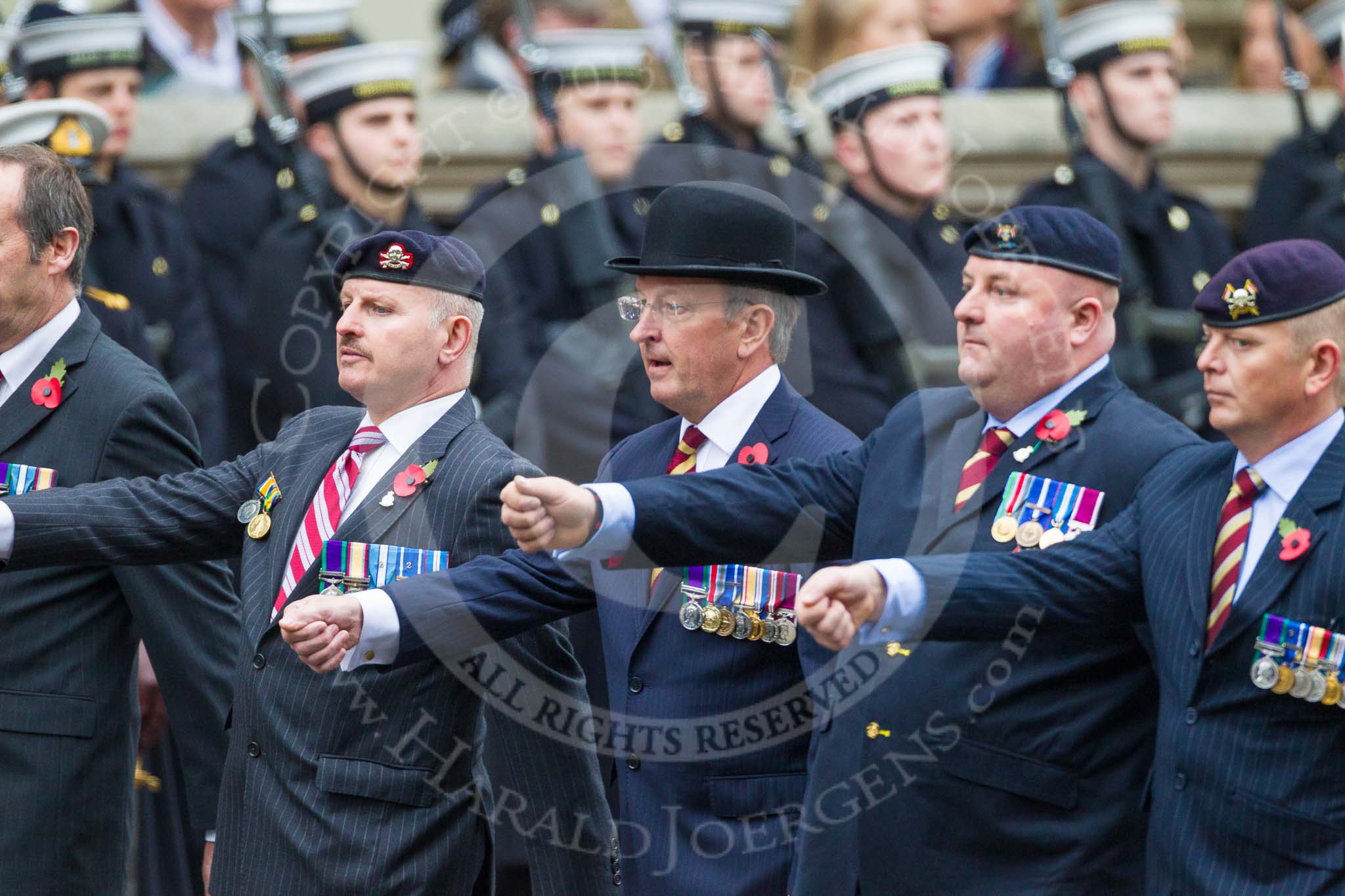 Remembrance Sunday at the Cenotaph 2015: Group B28, The Royal Lancers (New for 2015).
Cenotaph, Whitehall, London SW1,
London,
Greater London,
United Kingdom,
on 08 November 2015 at 11:42, image #222