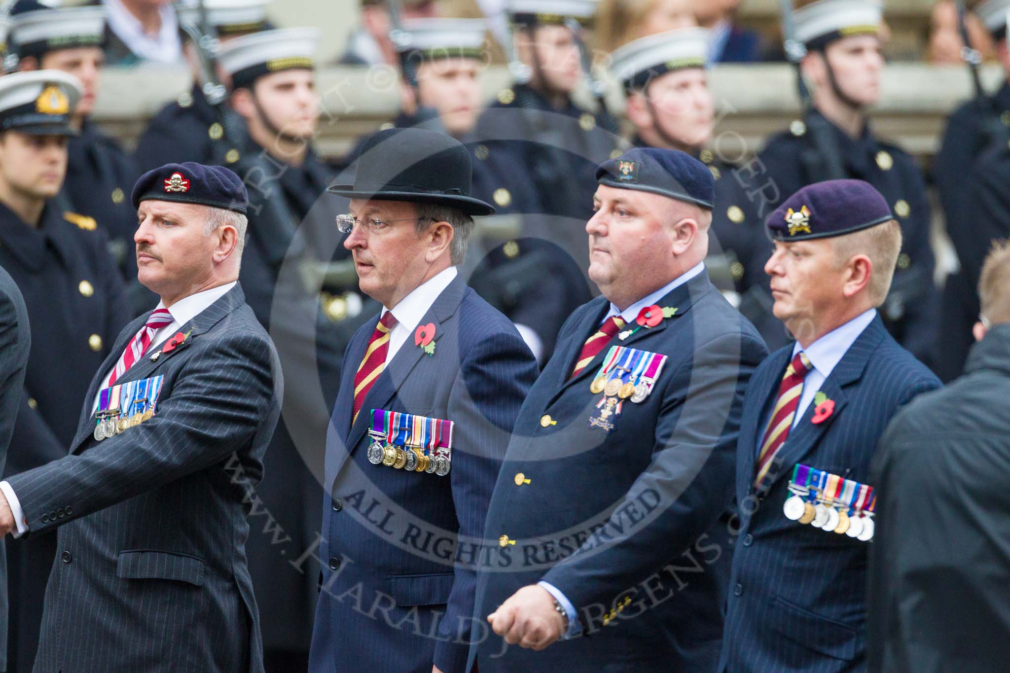 Remembrance Sunday at the Cenotaph 2015: Group B28, The Royal Lancers (New for 2015).
Cenotaph, Whitehall, London SW1,
London,
Greater London,
United Kingdom,
on 08 November 2015 at 11:42, image #223