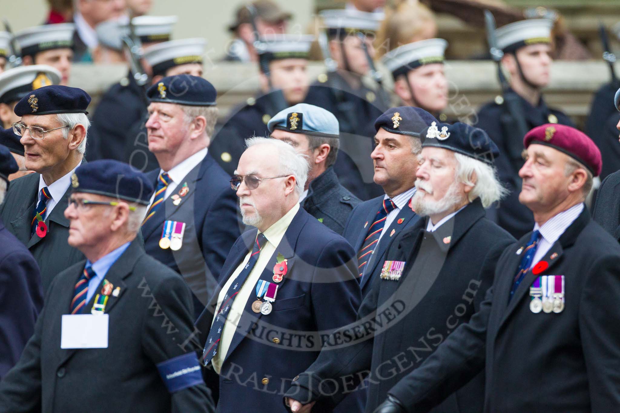 Remembrance Sunday at the Cenotaph 2015: Group B32, Arborfield Old Boys Association.
Cenotaph, Whitehall, London SW1,
London,
Greater London,
United Kingdom,
on 08 November 2015 at 11:42, image #252