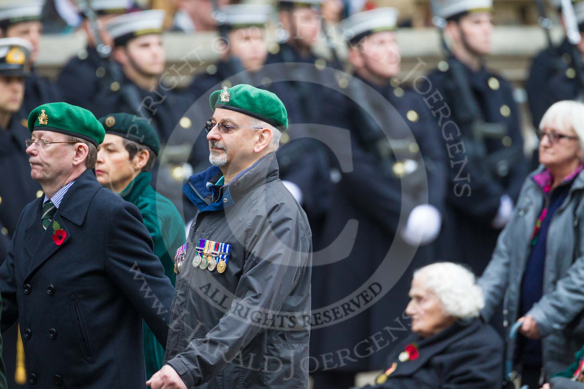 Remembrance Sunday at the Cenotaph 2015: Group B36, Intelligence Corps Association.
Cenotaph, Whitehall, London SW1,
London,
Greater London,
United Kingdom,
on 08 November 2015 at 11:43, image #279