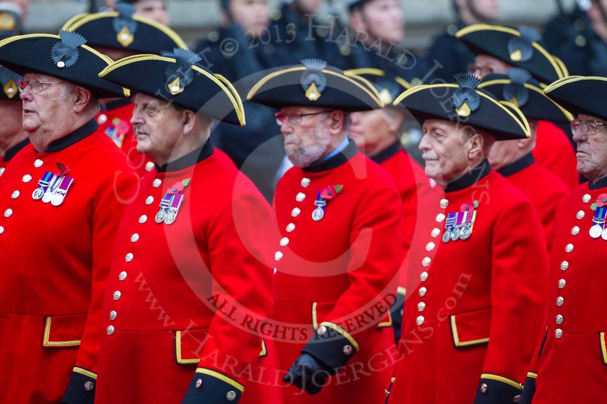 Remembrance Sunday at the Cenotaph 2015: Group B43, Royal Hospital Chelsea.
Cenotaph, Whitehall, London SW1,
London,
Greater London,
United Kingdom,
on 08 November 2015 at 11:45, image #351