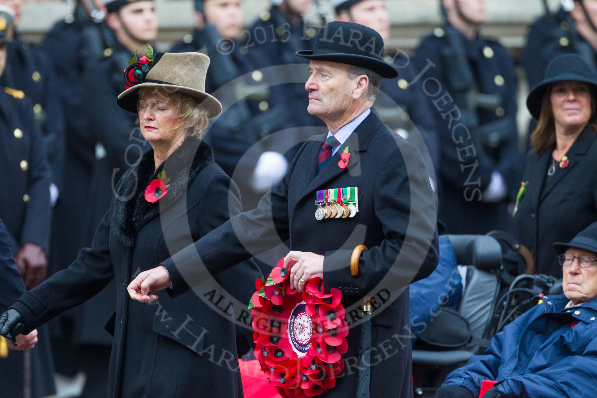 Remembrance Sunday at the Cenotaph 2015: Group B44, Queen Alexandra's Hospital Home for Disabled Ex-Servicemen & Women.
Cenotaph, Whitehall, London SW1,
London,
Greater London,
United Kingdom,
on 08 November 2015 at 11:45, image #357