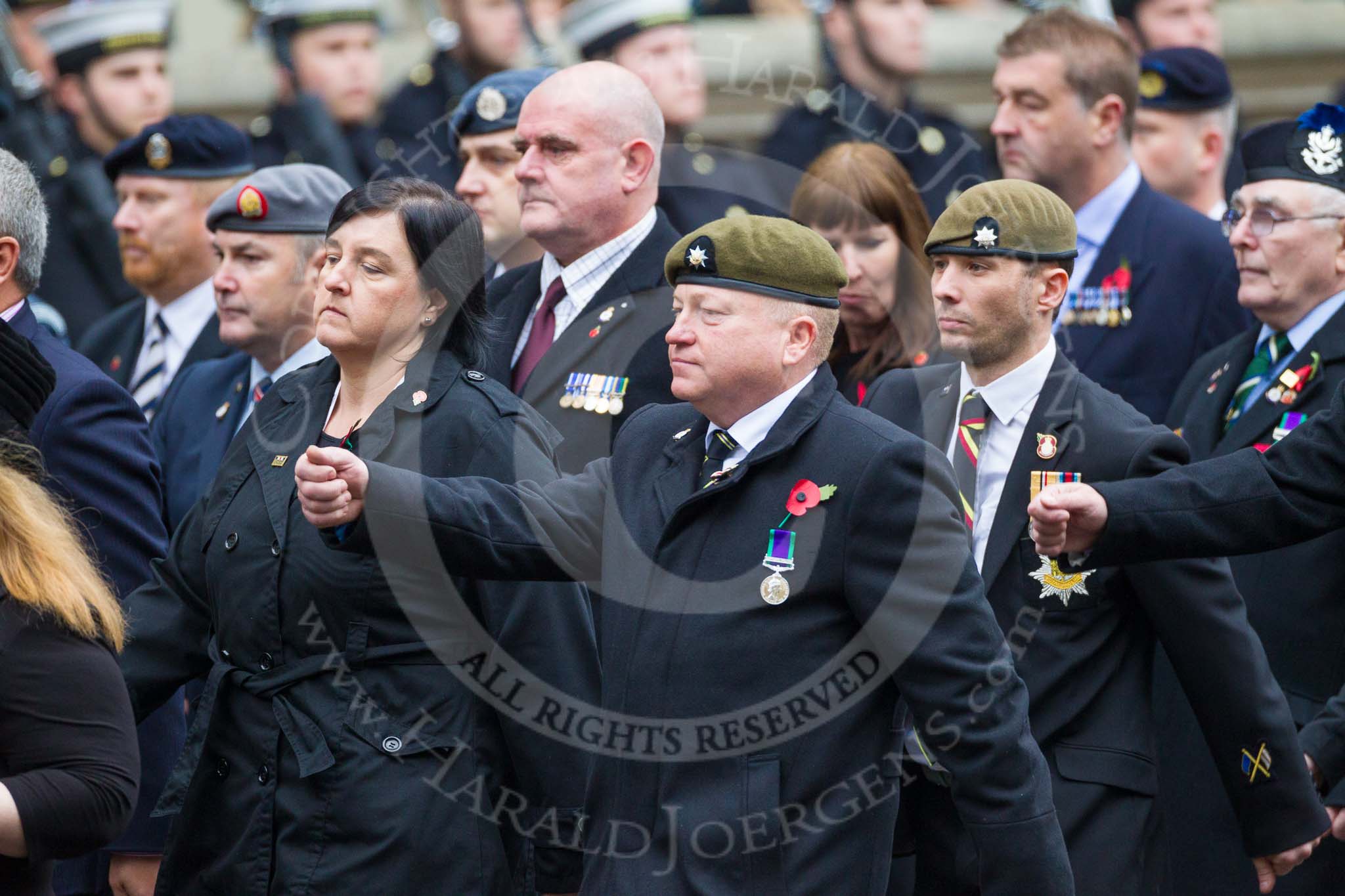 Remembrance Sunday at the Cenotaph 2015: Group B46, Combat Stress.
Cenotaph, Whitehall, London SW1,
London,
Greater London,
United Kingdom,
on 08 November 2015 at 11:46, image #381