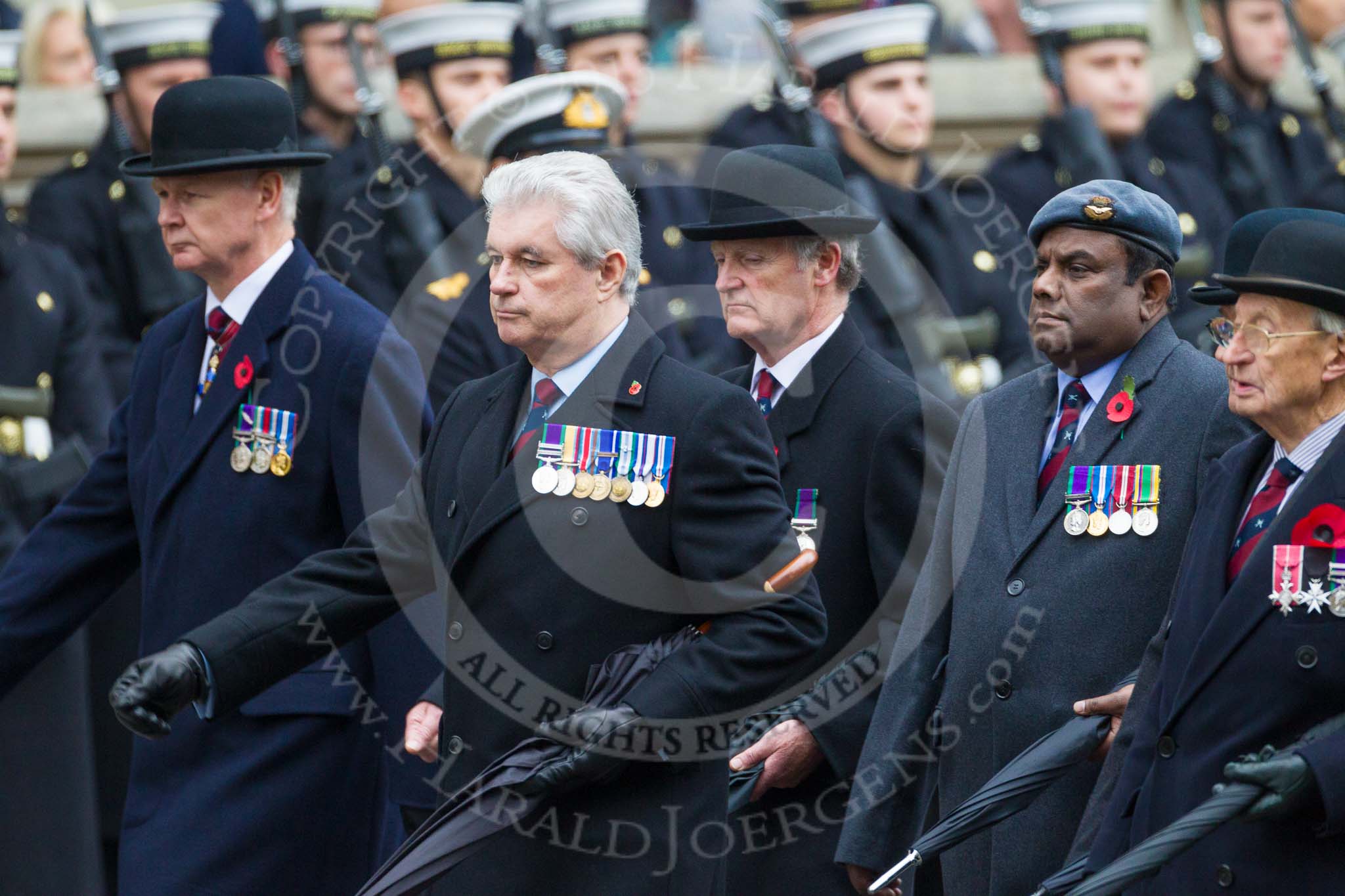 Remembrance Sunday at the Cenotaph 2015: C2, Royal Air Force Regiment Association.
Cenotaph, Whitehall, London SW1,
London,
Greater London,
United Kingdom,
on 08 November 2015 at 11:47, image #410