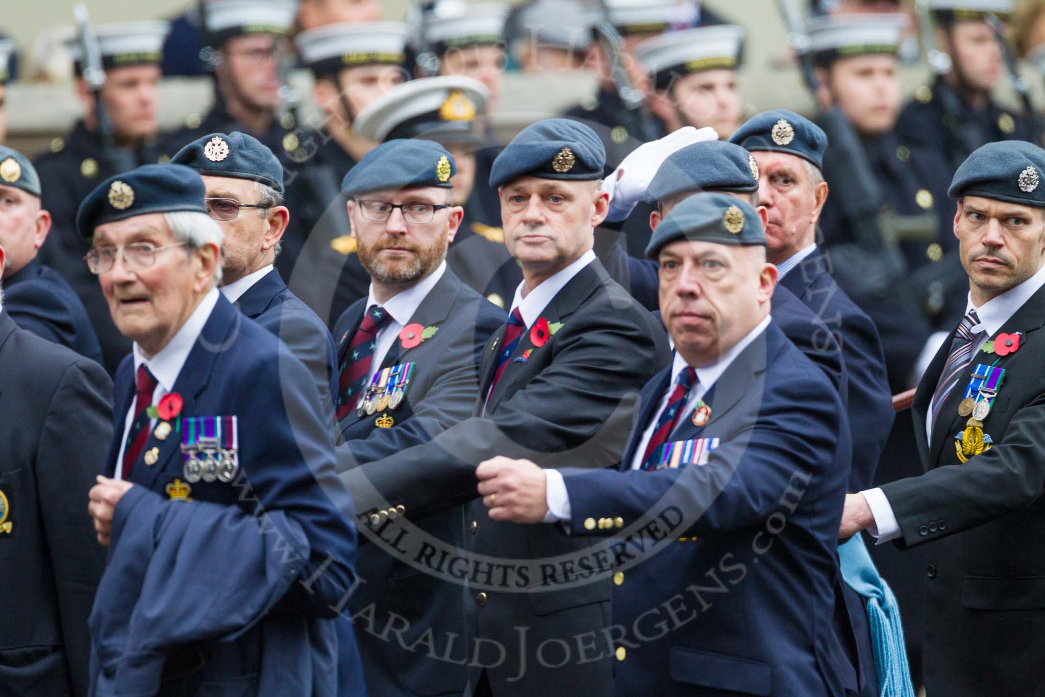 Remembrance Sunday at the Cenotaph 2015: C2, Royal Air Force Regiment Association.
Cenotaph, Whitehall, London SW1,
London,
Greater London,
United Kingdom,
on 08 November 2015 at 11:47, image #423
