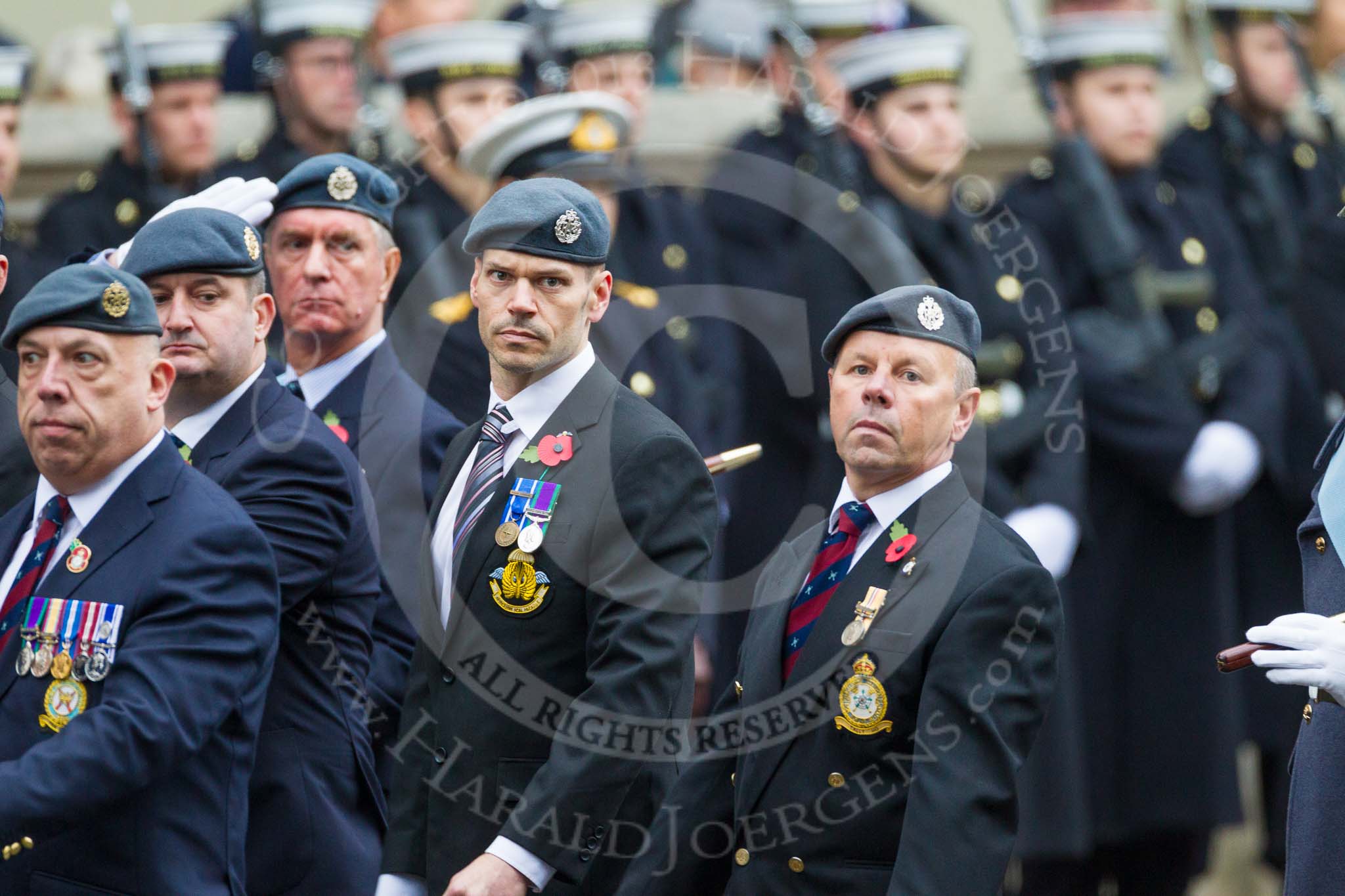 Remembrance Sunday at the Cenotaph 2015: C2, Royal Air Force Regiment Association.
Cenotaph, Whitehall, London SW1,
London,
Greater London,
United Kingdom,
on 08 November 2015 at 11:47, image #425