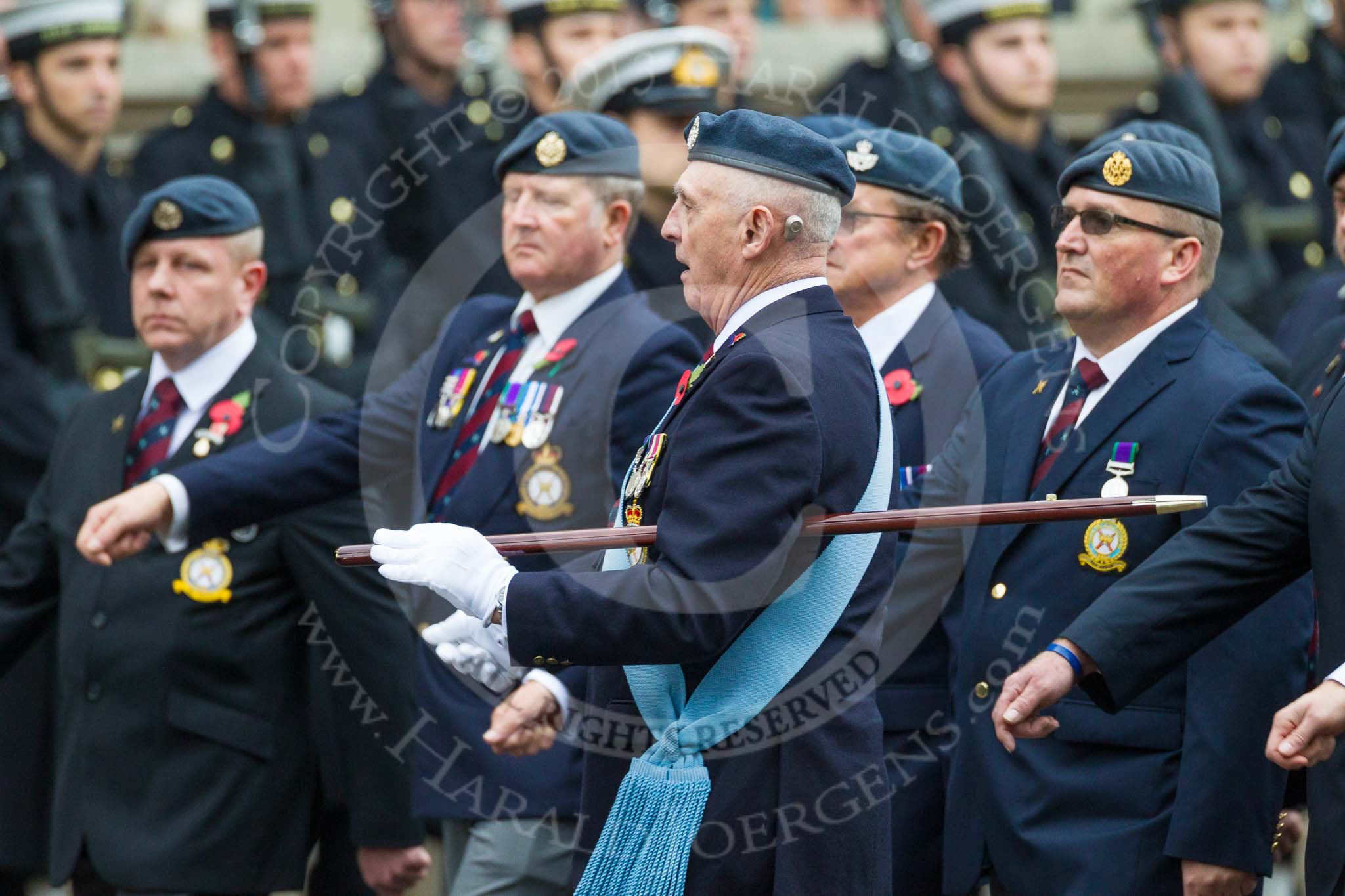 Remembrance Sunday at the Cenotaph 2015: C2, Royal Air Force Regiment Association.
Cenotaph, Whitehall, London SW1,
London,
Greater London,
United Kingdom,
on 08 November 2015 at 11:47, image #427