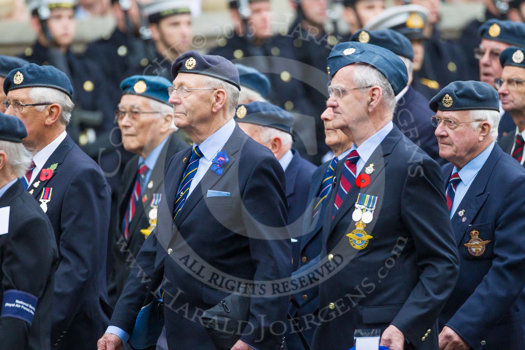 Remembrance Sunday at the Cenotaph 2015: Group C5, National Service (Royal Air Force) Association.
Cenotaph, Whitehall, London SW1,
London,
Greater London,
United Kingdom,
on 08 November 2015 at 11:48, image #459