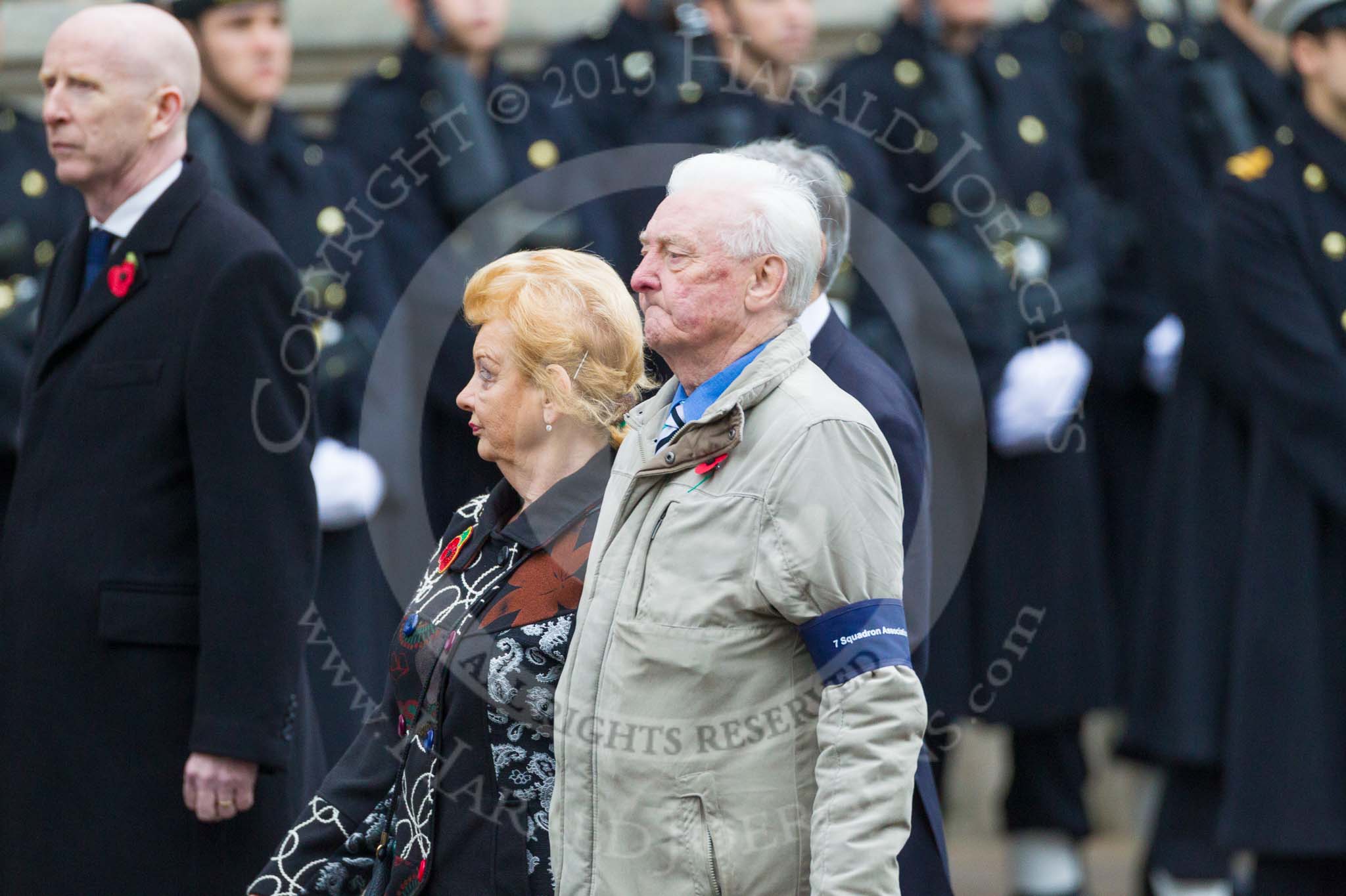 Remembrance Sunday at the Cenotaph 2015: Group C8, 7 Squadron Association.
Cenotaph, Whitehall, London SW1,
London,
Greater London,
United Kingdom,
on 08 November 2015 at 11:48, image #477