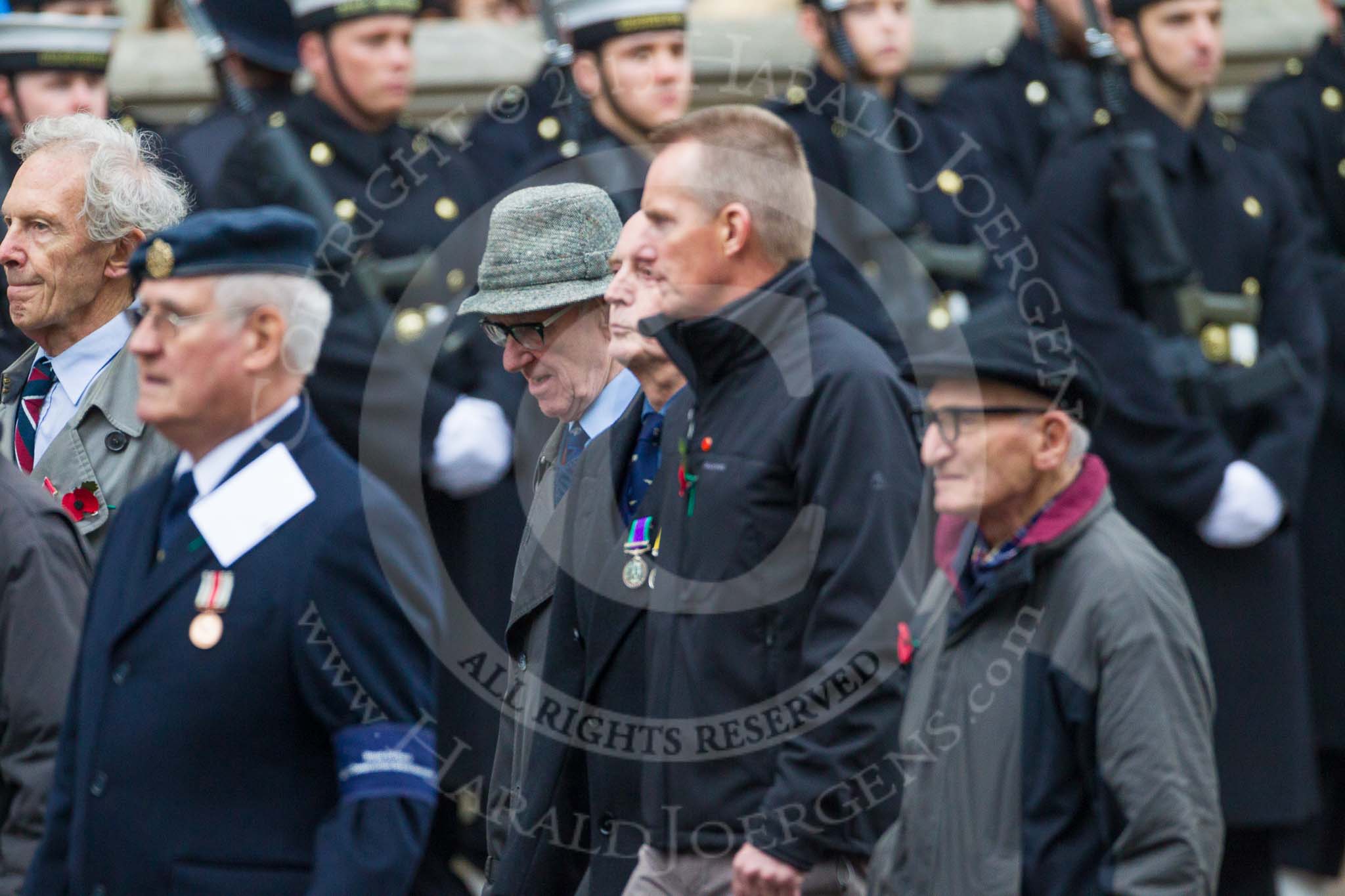 Remembrance Sunday at the Cenotaph 2015: Group C15, Royal Air Force Airfield Construction Branch Association.
Cenotaph, Whitehall, London SW1,
London,
Greater London,
United Kingdom,
on 08 November 2015 at 11:49, image #510