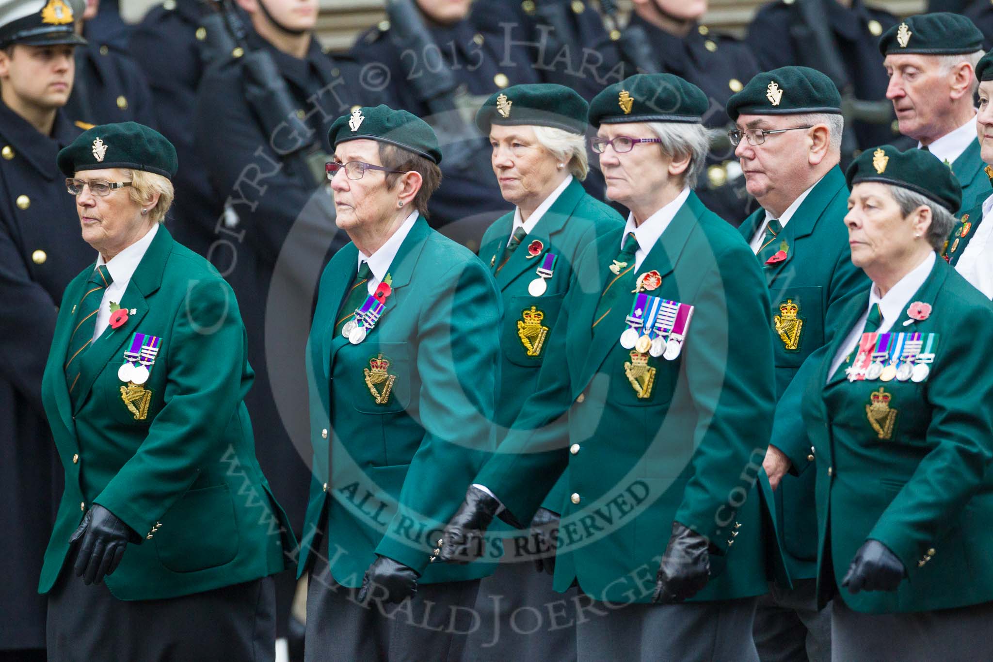 Remembrance Sunday at the Cenotaph 2015: Group D3, Ulster Defence Regiment.
Cenotaph, Whitehall, London SW1,
London,
Greater London,
United Kingdom,
on 08 November 2015 at 11:51, image #591