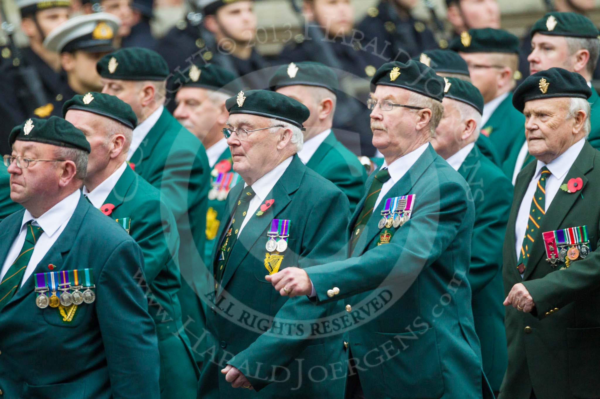 Remembrance Sunday at the Cenotaph 2015: Group D3, Ulster Defence Regiment.
Cenotaph, Whitehall, London SW1,
London,
Greater London,
United Kingdom,
on 08 November 2015 at 11:51, image #596