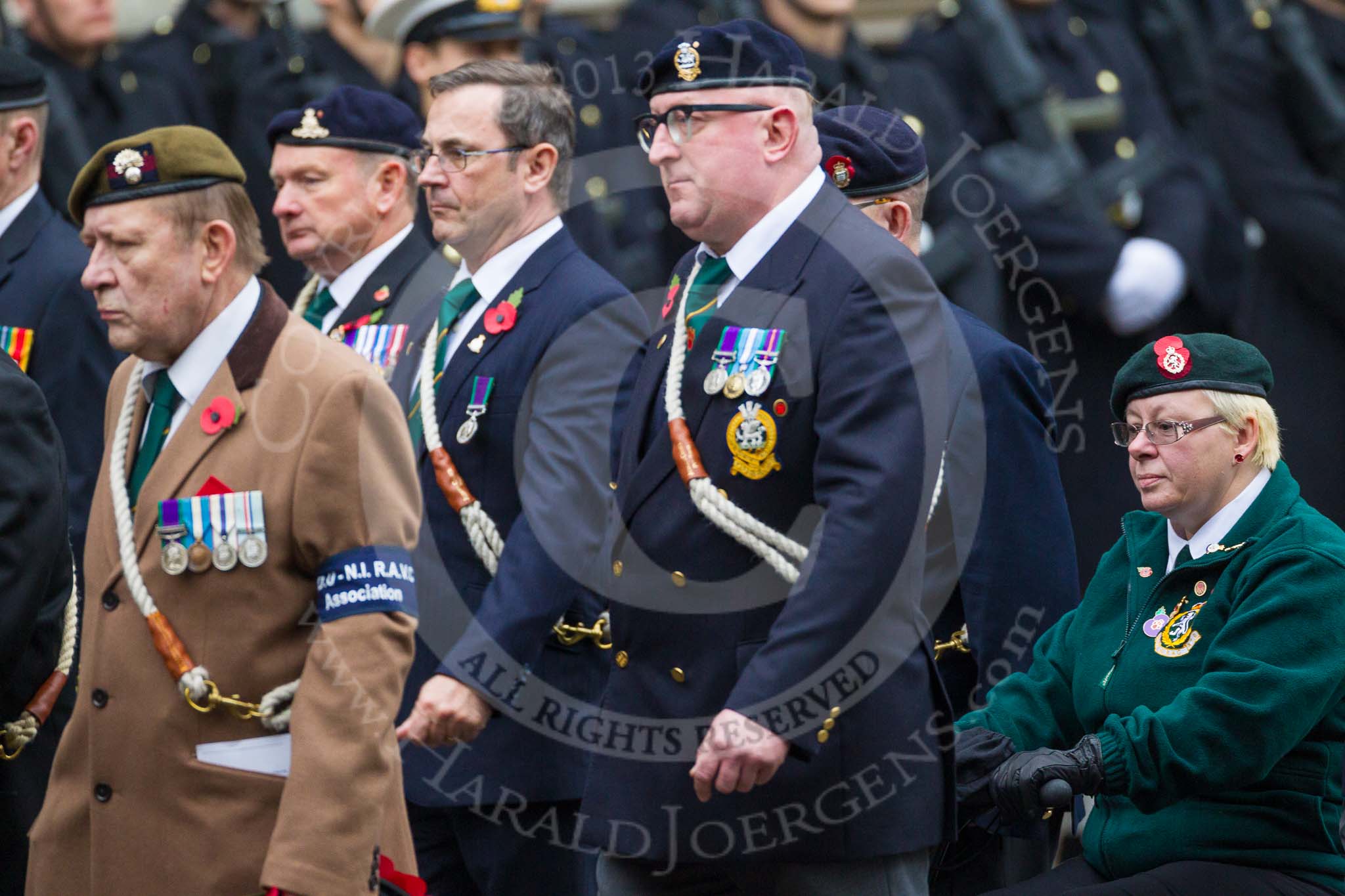 Remembrance Sunday at the Cenotaph 2015: Group D4, Army Dog Unit Northern Ireland Association.
Cenotaph, Whitehall, London SW1,
London,
Greater London,
United Kingdom,
on 08 November 2015 at 11:52, image #608