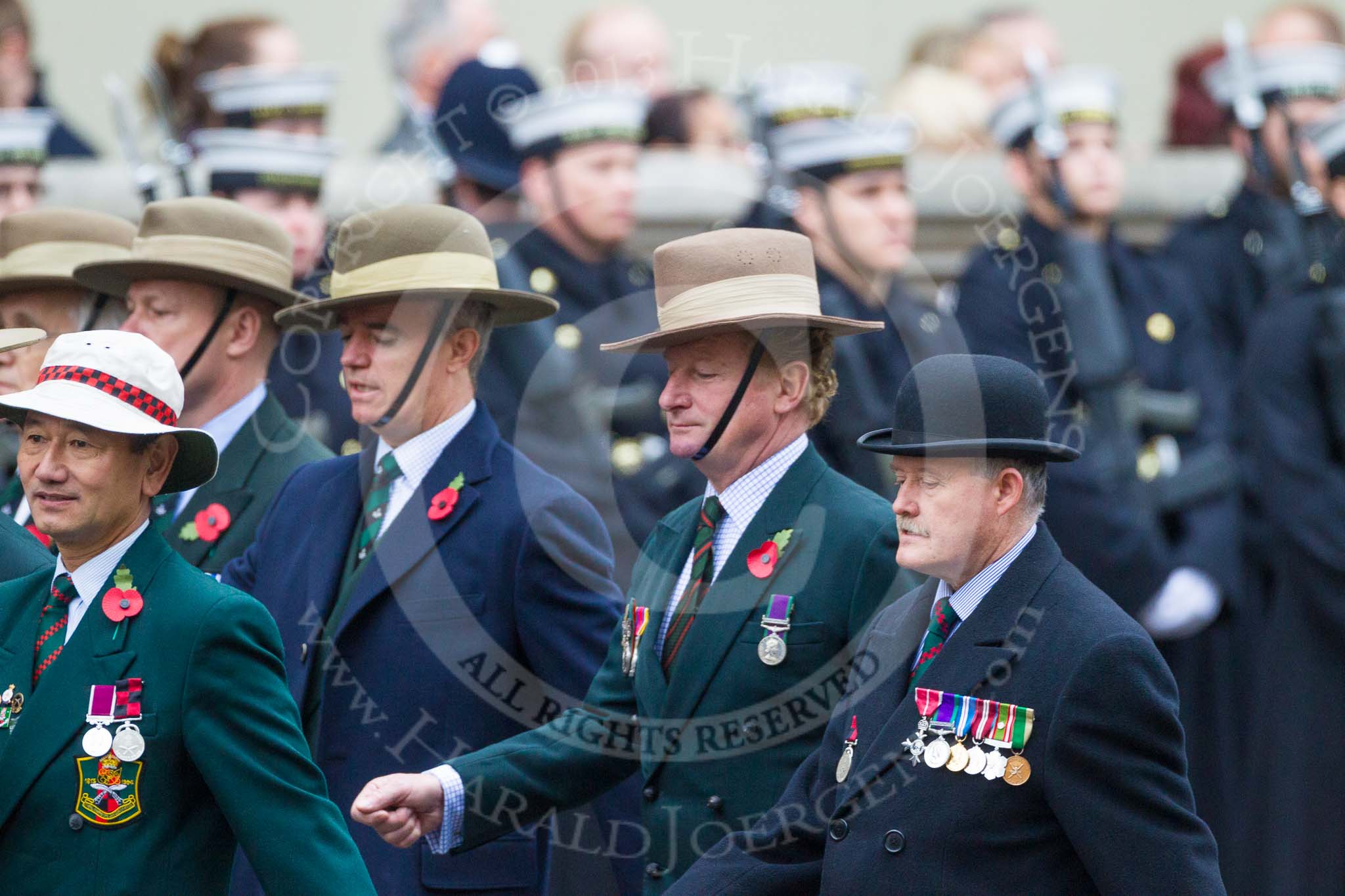 Remembrance Sunday at the Cenotaph 2015: Group D16, Gurkha Brigade Association.
Cenotaph, Whitehall, London SW1,
London,
Greater London,
United Kingdom,
on 08 November 2015 at 11:54, image #691