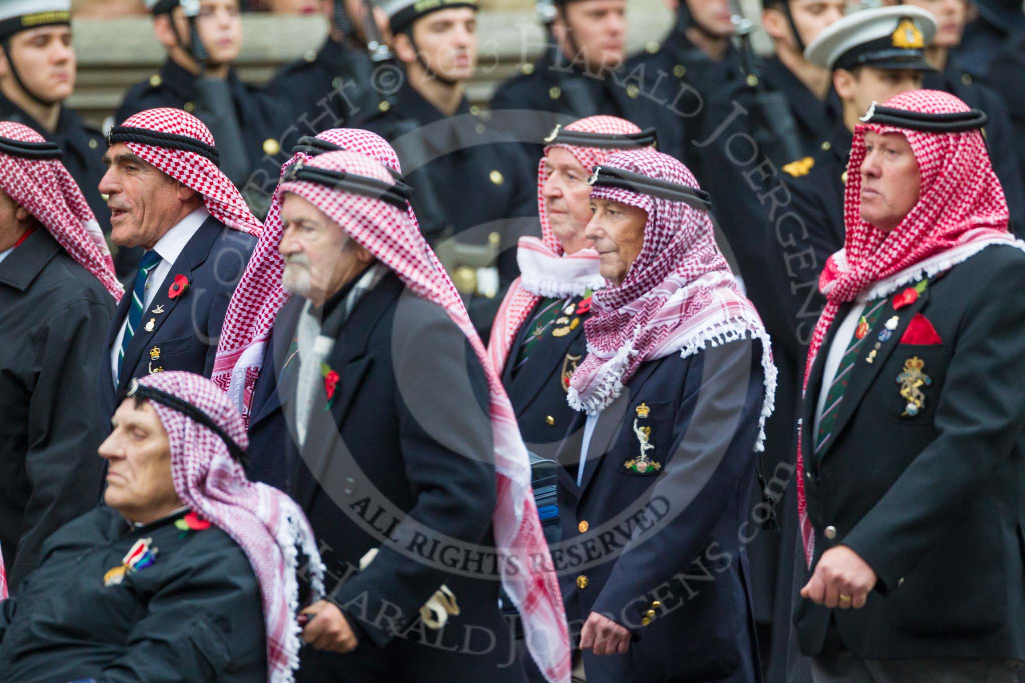 Remembrance Sunday at the Cenotaph 2015: Group D19, Trucial Oman Scouts Association.
Cenotaph, Whitehall, London SW1,
London,
Greater London,
United Kingdom,
on 08 November 2015 at 11:55, image #705