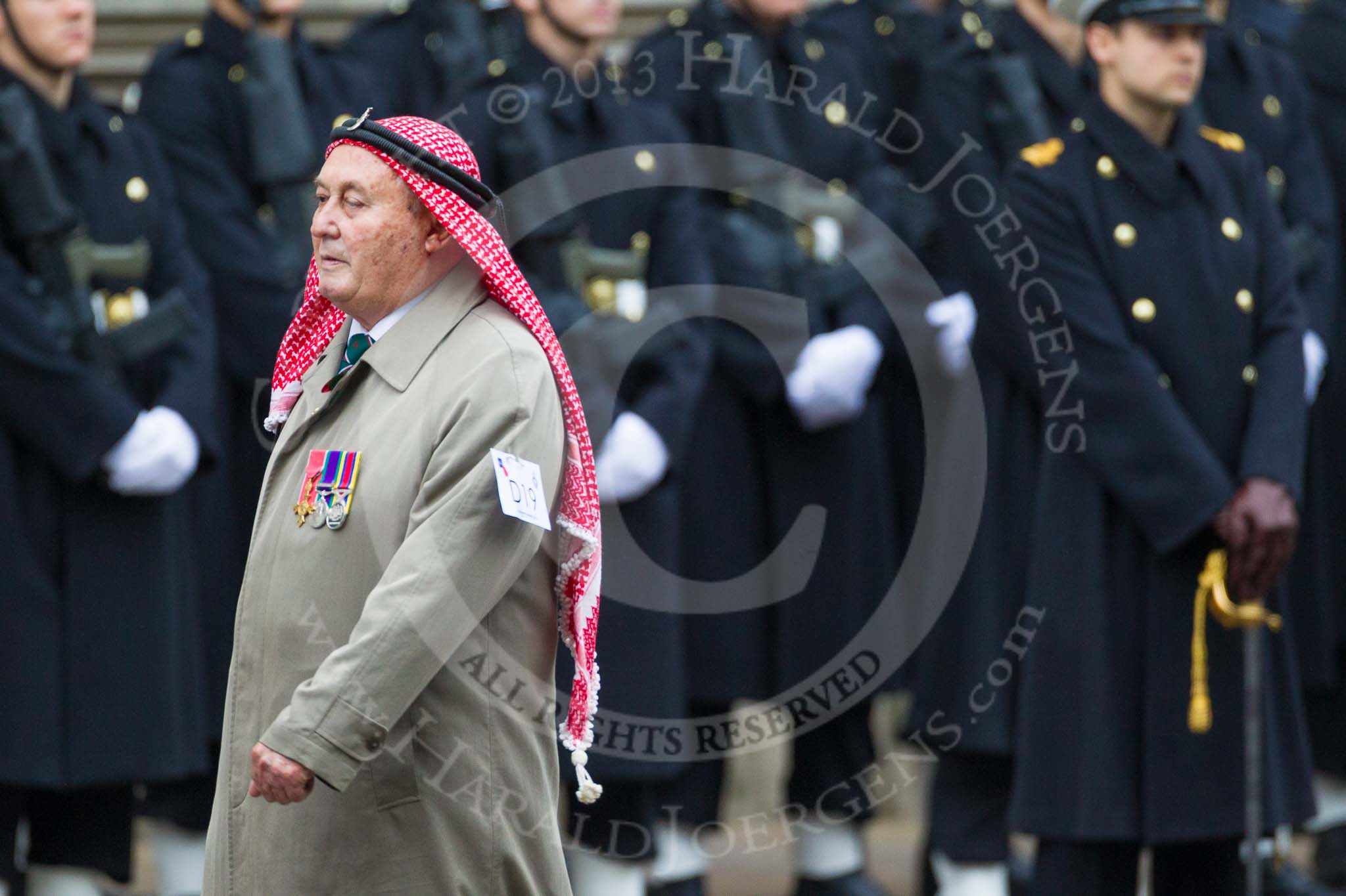 Remembrance Sunday at the Cenotaph 2015: Group D19, Trucial Oman Scouts Association.
Cenotaph, Whitehall, London SW1,
London,
Greater London,
United Kingdom,
on 08 November 2015 at 11:55, image #708