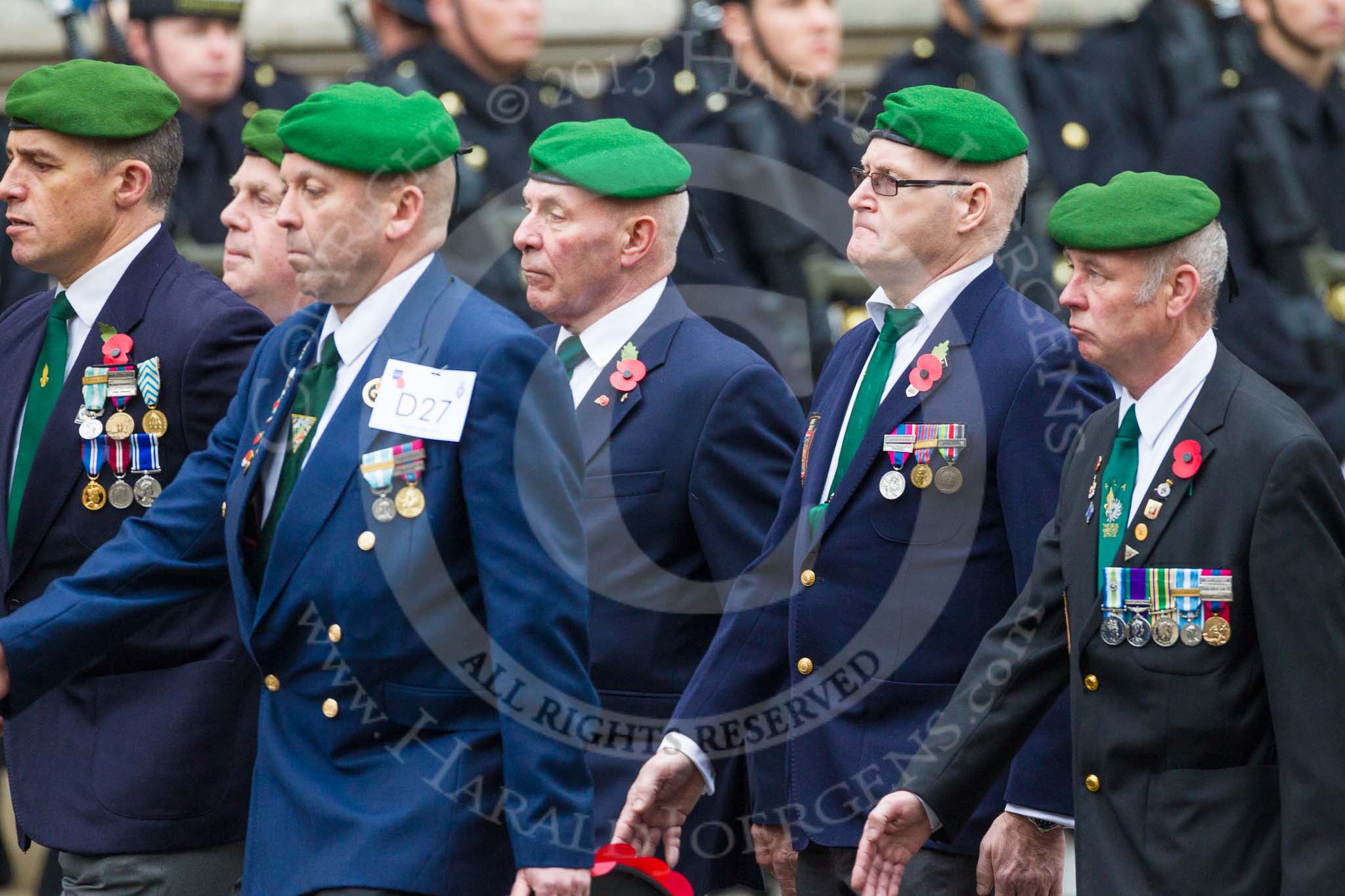 Remembrance Sunday at the Cenotaph 2015: Group D27, Foreign Legion Association.
Cenotaph, Whitehall, London SW1,
London,
Greater London,
United Kingdom,
on 08 November 2015 at 11:56, image #741